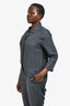 James Perse Grey Linen Blend Button Up Jumpsuit Size 3