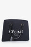 Celine Black/White Logo Canvas Horizontal Cabas Bag