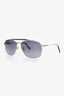 Tom Ford Silver Frame Aviator Sunglasses
