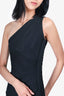Herve Leger Black One-Shoulder Bodycon Dress Size XS