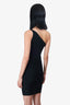 Herve Leger Black One-Shoulder Bodycon Dress Size XS
