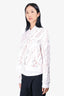 Hermes White/Brown Horsebit Printed Bomber Jacket Size 42