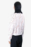 Hermes White/Brown Horsebit Printed Bomber Jacket Size 42