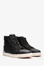 Christian Louboutin Black Patent/Suede/Leather Louis High Top Sneakers Size 42 Mens