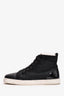 Christian Louboutin Black Patent/Suede/Leather Louis High Top Sneakers Size 42 Mens