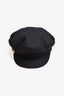 Roger Vivier Black Wool Crystal Buckle Hat Size M