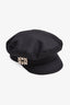 Roger Vivier Black Wool Crystal Buckle Hat Size M
