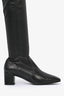 Roger Vivier Black Smooth Leather Super Fitted Knee High Boots Size 35.5