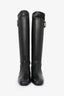 Roger Vivier Black Smooth Leather Super Fitted Knee High Boots Size 35.5