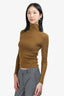 Saint Laurent Olive Cashmere/Wool Turtle Knit Sweater Size XS