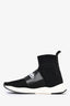 Balmain Black Fabric Logo Socks Sneakers Size 37
