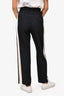 Givenchy Black/White Wool Stripe Wide Leg Pants Size 34