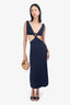 Cult Gaia Blue Knit Cut-Out Dress Size XS
