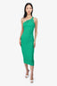 Self-Portrait Green Ribbed Dress Size S