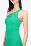 Self-Portrait Green Ribbed Dress Size S