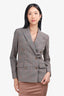 Ralph Lauren Grey Plaid Jacket and Vest Set Size 2P/0