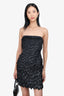 David Dixon Black Mini Feather Dress Size S