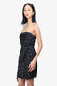 David Dixon Black Mini Feather Dress Size S