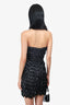 David Dixon Black Mini Feather Dress Size S
