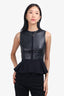 J Mendel Black Leather Top Size 2