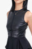 J Mendel Black Leather Top Size 2