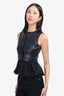 J Mendel Black Leather Top Size 2