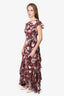 Alice + Olivia Brown Floral Dress Size 0