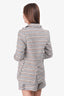 Smythe Cream/Brown Woven Blazer and Short Set Size 2