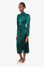 Reformation Green Silk Long-Sleeve Dress Size 0