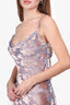 Rat + Boa Purple Velvet/Silk Sheer Maxi Dress Estimated Size 0
