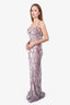 Rat + Boa Purple Velvet/Silk Sheer Maxi Dress Estimated Size 0