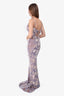 Rat + Boa Purple Velvet/Silk Sheer Maxi Dress Estimated Size 0
