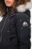 Moose Knuckle Black Fur Hooded Parker Jacket Size L