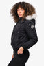 Moose Knuckle Black Fur Hooded Parker Jacket Size L