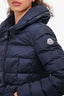 Moncler Navy Flammette Giubotto Down Puff Coat Size 0
