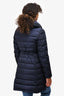 Moncler Navy Flammette Giubotto Down Puff Coat Size 0