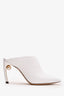 Nicholas Kirkwood White Leather Pointed Toe Mules Size 36