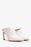 Nicholas Kirkwood White Leather Pointed Toe Mules Size 36
