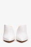 Nicholas Kirkwood White Leather Pointed Toe Mules Size 36