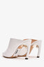 Nicholas Kirkwood White Leather Pointed Toe Mules Size 36
