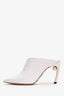 Nicholas Kirkwood White Leather Pointed Toe Mules Size 36