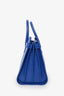 Saint Laurent Blue Leather Small Sac De Jour with Strap
