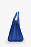 Saint Laurent Blue Leather Small Sac De Jour with Strap