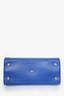 Saint Laurent Blue Leather Small Sac De Jour with Strap