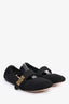 Christian Dior Black Baby D Mary Jane Flats Size 35.5