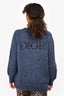 Dior Homme X Peter Doig Navy Mohair Blend 'Dior' Embroidered Button Cardigan Size L
