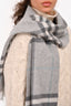 Burberry Grey/Blue Cashmere Scarf