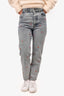 Miu Miu 2020 Blue Denim Rose/Crystal Embellished Jeans Size 25