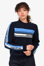 Louis Vuitton Blue Cashmere Logo Sweater Est. Size S (As Is)