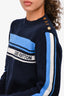 Louis Vuitton Blue Cashmere Logo Sweater Est. Size S (As Is)